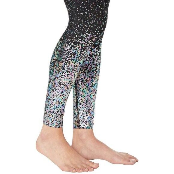 BEYOND YOGA Alloy Rainbow Ombre High Waisted Speckled Midi Legging USA SIZE XS - Picture 1 of 15